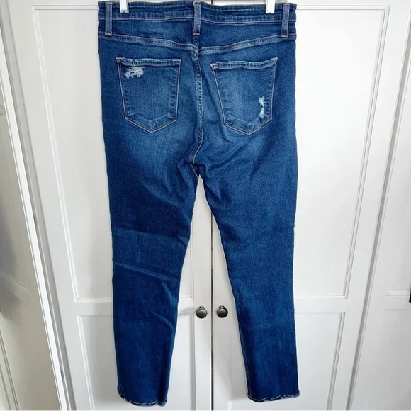 Flying Monkey High Rise Ripped Cuffed Stretch Skinny Jeans Size 30 - Picture 4 of 14